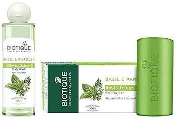 Biotique Basil and Parsley Revitalizing Body Soap, 150g